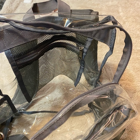 Dark Grey Clear Book Bag - Picture 4 of 5